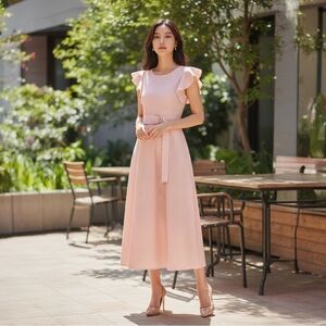 NWT Akris Punto Aurora Dot Lace Midi  Dress Size 16 $1290